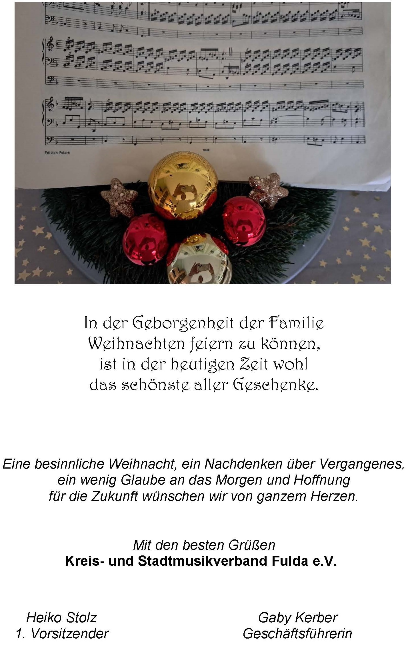 Weihnachtsgrüße des KSMVs